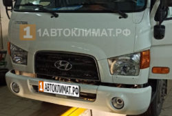 Установка жидкостного подогревателя Теплостар 14ТС-10 24В МК на изотермический фургон Hyundai HD 120