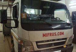 Установка в салон среднетоннажного грузовика Mitsubishi Fuso CANTER воздушного отопителя ПЛАНАР 4ДМ2-24 ( 3 кВт)