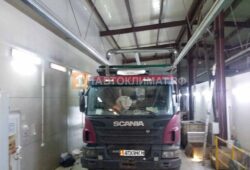Scania грузовик установка моноблока AXI 2000 24V на кабину